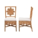bali & pari Abagale Natural Rattan 2-Piece Dining Chair Set - Handwoven Wicker Accent Side Chair with Floral Back and Removable Cushion, Artisanal Seating for Kitchen or Dining Room - Abagale/Flower-Light Honey Rattan-Cushion-DC