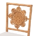 bali & pari Abagale Natural Rattan 2-Piece Dining Chair Set - Handwoven Wicker Accent Side Chair with Floral Back and Removable Cushion, Artisanal Seating for Kitchen or Dining Room - Abagale/Flower-Light Honey Rattan-Cushion-DC