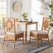 bali & pari Abagale Natural Rattan 2-Piece Dining Chair Set - Handwoven Wicker Accent Side Chair with Floral Back and Removable Cushion, Artisanal Seating for Kitchen or Dining Room - Abagale/Flower-Light Honey Rattan-Cushion-DC