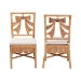 bali & pari Abia Natural Rattan 2-Piece Dining Chair Set - Handwoven Wicker Accent Side Chair with Bow and Ribbon Design, Artisanal Seating for Kitchen or Dining Room - Abia/Bow Tie-Light Honey Rattan-Cushion-DC