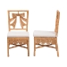 bali & pari Abia Natural Rattan 2-Piece Dining Chair Set - Handwoven Wicker Accent Side Chair with Bow and Ribbon Design, Artisanal Seating for Kitchen or Dining Room - Abia/Bow Tie-Light Honey Rattan-Cushion-DC