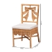 bali & pari Abia Natural Rattan 2-Piece Dining Chair Set - Handwoven Wicker Accent Side Chair with Bow and Ribbon Design, Artisanal Seating for Kitchen or Dining Room - Abia/Bow Tie-Light Honey Rattan-Cushion-DC