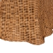 bali & pari Belita Natural Rattan Pet Bed with Scalloped Base - Handwoven Wicker Enclosed Lounge Bed for Dogs or Cats with Removable Cushion, 27.6" - DC1121-Natural Rattan-Cushion-Sm-Pet Bed