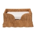 bali & pari Belita Natural Rattan Pet Bed with Scalloped Base - Handwoven Wicker Enclosed Lounge Bed for Dogs or Cats with Removable Cushion, 30.2" - DC1121-Natural Rattan-Lg-Cushion-Pet Bed
