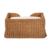 bali & pari Belita Natural Rattan Pet Bed with Scalloped Base - Handwoven Wicker Enclosed Lounge Bed for Dogs or Cats with Removable Cushion, 30.2" - DC1121-Natural Rattan-Lg-Cushion-Pet Bed