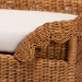 bali & pari Papina Natural Rattan Pet Bed with Scalloped Sides - Handwoven Wicker Enclosed Lounge Bed for Dogs and Cats with Removable Cushion, 25.6" - DC1122-Natural Rattan-Sm-Cushion-Pet Bed