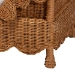 bali & pari Papina Natural Rattan Pet Bed with Scalloped Sides - Handwoven Wicker Enclosed Lounge Bed for Dogs and Cats with Removable Cushion, 25.6" - DC1122-Natural Rattan-Sm-Cushion-Pet Bed