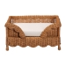 bali & pari Papina Natural Rattan Pet Bed with Scalloped Sides - Handwoven Wicker Enclosed Lounge Bed for Dogs and Cats with Removable Cushion, 31.5" - DC1122-Natural Rattan-Lg-Cushion-Pet Bed