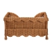bali & pari Papina Natural Rattan Pet Bed with Scalloped Sides - Handwoven Wicker Enclosed Lounge Bed for Dogs and Cats with Removable Cushion, 31.5" - DC1122-Natural Rattan-Lg-Cushion-Pet Bed