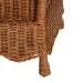bali & pari Papina Natural Rattan Pet Bed with Scalloped Sides - Handwoven Wicker Enclosed Lounge Bed for Dogs and Cats with Removable Cushion, 31.5" - DC1122-Natural Rattan-Lg-Cushion-Pet Bed