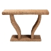 bali & pari Alyssa Seagrass Console Table - Handwoven Display Table with Sculptural Frame for Entryway, Hallway, or Living Room - Alyssa-Rattan/Abaca-Console Tables