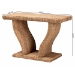 bali & pari Alyssa Seagrass Console Table - Handwoven Display Table with Sculptural Frame for Entryway, Hallway, or Living Room - Alyssa-Rattan/Abaca-Console Tables