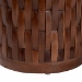 bali & pari Lavanya End Table with Petrified Wood Top - Drum Accent Side Table with Recycled Teak Wood Frame for Living Room or Entryway - J2820S-PW-16PCDT-Blk/Cream/Antique Wood-ET