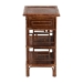 bali & pari Daemyn Marbled Tortoise Natural Rattan Nightstand - Handcrafted Wicker Bedside Table with Drawer and Open Shelving - WS199-Sm-Tortoise Rattan-NS
