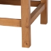 bali & pari Ismael Accent Bench - Handwoven Seagrass Accent Seating with Mahogany Wood Frame, Raised Back Bench for Entryway or Living Room - MD39884-Natural Wooden-Cushion-Bench