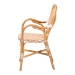 bali & pari Mattie Rattan Bistro Chair - Handwoven Cafe-Style Dining Chair with Curved Arms for Kitchen or Indoor/Outdoor Lounge, Beige - Mattie-Rattan-Beige/White-Arm-DC