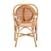 bali & pari Mattie Rattan Bistro Chair - Handwoven Cafe-Style Dining Chair with Curved Arms for Kitchen or Indoor/Outdoor Lounge, Beige - Mattie-Rattan-Beige/White-Arm-DC