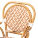 bali & pari Mattie Rattan Bistro Chair - Handwoven Cafe-Style Dining Chair with Curved Arms for Kitchen or Indoor/Outdoor Lounge, Beige - Mattie-Rattan-Beige/White-Arm-DC
