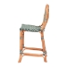 bali & pari Mattie Rattan Bistro Counter Stool - Handwoven Accent Seating with Backrest for Kitchen Island or Indoor/Outdoor Lounge, Green - Mattie-Rattan-Green/White-No Arm-CS