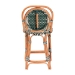 bali & pari Mattie Rattan Bistro Counter Stool - Handwoven Accent Seating with Backrest for Kitchen Island or Indoor/Outdoor Lounge, Green - Mattie-Rattan-Green/White-No Arm-CS
