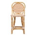 bali & pari Mattie Rattan Bistro Counter Stool - Handwoven Accent Seating with Backrest for Kitchen Island or Indoor/Outdoor Lounge, Beige - Mattie-Rattan-Beige/White-No Arm-CS
