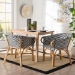 bali & pari Max Rattan Bistro 2-Piece Armchair Set - Handwoven Dining Chair with Curved Back and Sloping Arms For Kitchen or Indoor/Outdoor Lounge - Max-Rattan-Black/White/Natural-Arm-DC