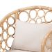 bali & pari Prisca Natural Rattan 2-Piece Dining Chair Set with Bubble Frame - Handwoven Wicker Accent Chair with Round Back and Removable Cushions for Kitchen or Dining Room - Ariel-Light Honey Rattan-Cushion-DC