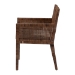 bali & pari Karis Rattan Dining Chair with Cushion - Handwoven Wicker Armchair with Mahogany Wood Frame, Coastal Boho Style Indoor Seating, Antique Coffee - Karis-Coffee Antique-DC