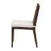 bali & pari Sofia Rattan Dining Chair with Cushion - Handwoven Wicker Side Chair with Mahogany Wood Frame, Coastal Boho Style Indoor Seating, Antique Coffee - Sofia-Coffee Antique-DC