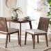 bali & pari Sofia Rattan Dining Chair with Cushion - Handwoven Wicker Side Chair with Mahogany Wood Frame, Coastal Boho Style Indoor Seating, Antique Coffee - Sofia-Coffee Antique-DC
