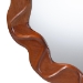 bali & pari Bahati Round Wall Mirror with Sculpted Wavy Frame - Decorative Accent Mirror for Entryway, Bedroom, or Living Room - Bahati-Light Brown Wooden-Mirror-Boxed