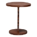 bali & pari Donna Nightstand with Pedestal Base - Mahogany Wood Bedside Side Table with Round Tabletop - Donna-Light Brown Wooden-NS-Boxed