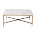 Baxton Studio Akanji Marble Coffee Table - Modern Rustic Accent Table with Hand-Forged Metal Frame for Living Room or Seating Areas, Square - FUR6885-Natural Marble Top Square-CT
