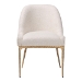 Baxton Studio Nalima Dining Chair - Modern Boucle Accent Side Chair with Hand-Forged Metal Frame and Wingback Seat - FUR6888-Upholstered/Metal Frame-DC