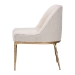 Baxton Studio Nalima Dining Chair - Modern Boucle Accent Side Chair with Hand-Forged Metal Frame and Wingback Seat - FUR6888-Upholstered/Metal Frame-DC