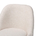 Baxton Studio Nalima Dining Chair - Modern Boucle Accent Side Chair with Hand-Forged Metal Frame and Wingback Seat - FUR6888-Upholstered/Metal Frame-DC