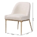 Baxton Studio Nalima Dining Chair - Modern Boucle Accent Side Chair with Hand-Forged Metal Frame and Wingback Seat - FUR6888-Upholstered/Metal Frame-DC
