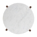 Baxton Studio Quindalyn Round Marble Coffee Table - Modern Accent Table with Mango Wood Frame and Open Shelf Storage for Living Room or Seating Areas - FUR6890-Natural Marble Top 2 Tier-CT