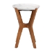 Baxton Studio Phaedra Round Marble End Table - Modern Accent Table with Mango Wood Frame and Tray Tabletop for Living Room or Seating Area - FUR6891-Marble Tray-ET