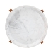 Baxton Studio Phaedra Round Marble End Table - Modern Accent Table with Mango Wood Frame and Tray Tabletop for Living Room or Seating Area - FUR6891-Marble Tray-ET