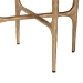 Baxton Studio Akanji Marble End Table - Modern Rustic Accent Table with Hand-Forged Metal Frame for Living Room or Seating Areas, Round - FUR6895-Marble Top Hammer Iron-ET