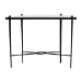 Baxton Studio Caledon Marble Console Table - Modern Rustic Accent Table with Hand-Forged Metal Frame and Half-Moon Tabletop - FUR6900-Hammered/Marble Top-Console Table