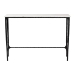 Baxton Studio Edsel Marble Console Table - Modern Rustic Accent Table with Hand-Forged Metal Frame for Living Room or Entryway, Rectangle - FUR6880-Marble Top/Hammered-Console Table
