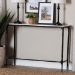 Baxton Studio Edsel Marble Console Table - Modern Rustic Accent Table with Hand-Forged Metal Frame for Living Room or Entryway, Rectangle - FUR6880-Marble Top/Hammered-Console Table