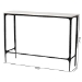 Baxton Studio Edsel Marble Console Table - Modern Rustic Accent Table with Hand-Forged Metal Frame for Living Room or Entryway, Rectangle - FUR6880-Marble Top/Hammered-Console Table