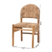 bali & pari Cavo Handwoven Seagrass Dining Chair - Natural Fiber Wicker Side Chair with Mahogany Wood Frame, for Dining Room, Kitchen, or Accent Seating - Cavo-Honey/Natural Banana-Wooden-DC