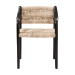 bali & pari Onda Handwoven Seagrass Dining Chair - Natural Fiber Wicker Armchair with Mahogany Wood Frame for Dining Room or Living Space - Onda-Black/Natural Abaca-Wooden-DC