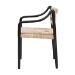 bali & pari Onda Handwoven Seagrass Dining Chair - Natural Fiber Wicker Armchair with Mahogany Wood Frame for Dining Room or Living Space - Onda-Black/Natural Abaca-Wooden-DC