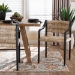 bali & pari Onda Handwoven Seagrass Dining Chair - Natural Fiber Wicker Armchair with Mahogany Wood Frame for Dining Room or Living Space - Onda-Black/Natural Abaca-Wooden-DC