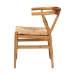 bali & pari Fika Dining Chair with Woven Seagrass Seat - Handwoven Wicker Armchair with Wishbone Backrest, Boho Coastal Seating - Fika-Natural Wood/Abaca White Weaving-DC
